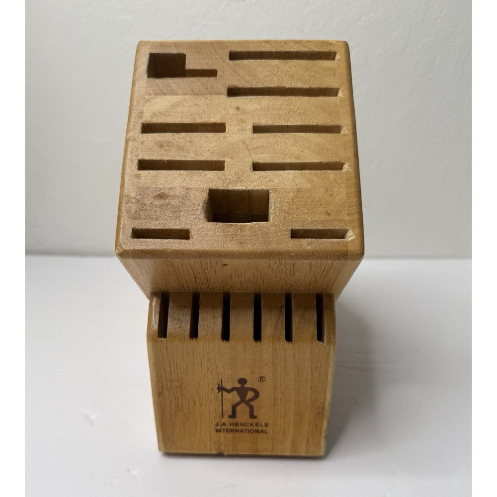JA Henckels International Knife Block 16 Slot Wooden Knife Holder Zwilling Oak